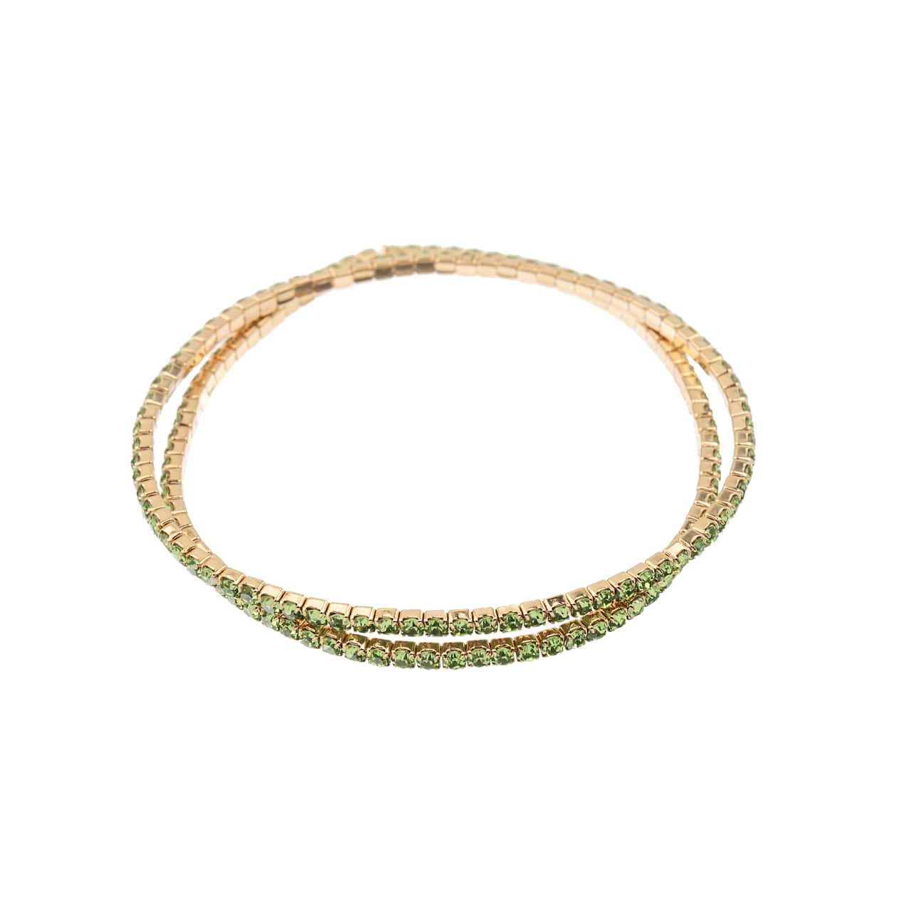 Crystal Lane DIY Gold & Peridot Rhinestones Bracelets, 2ct.
